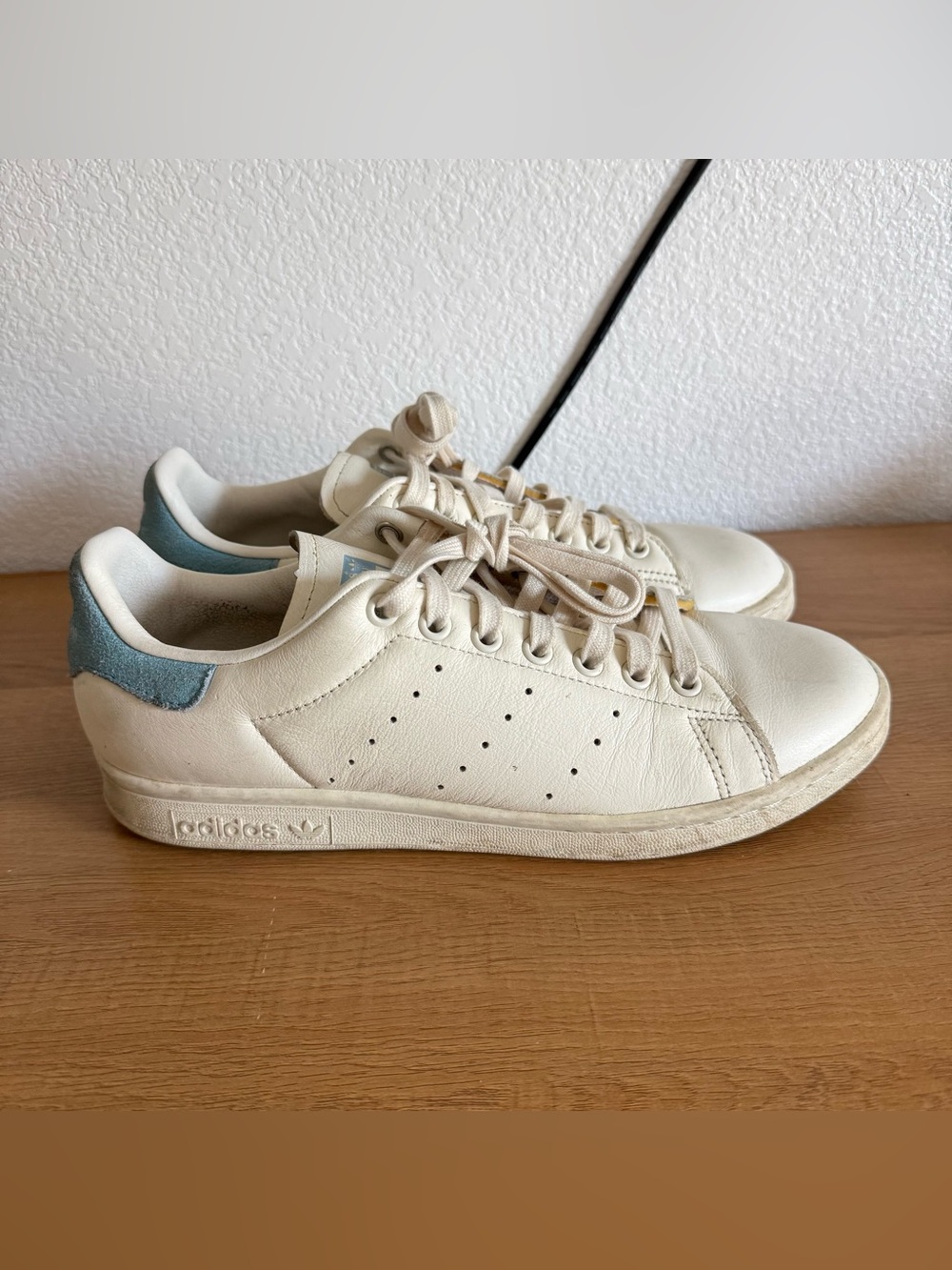 Adidas Stan Smith White Blue Sneakers Mens 8
